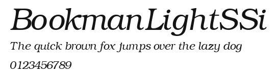 BookmanLightSSi Preview