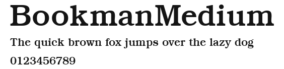 BookmanMedium Preview