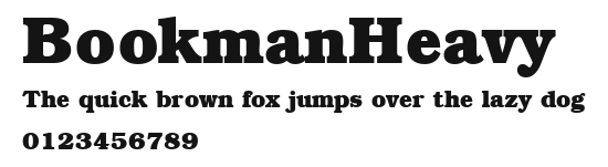 BookmanHeavy Preview