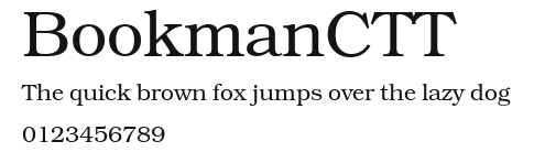 BookmanCTT Preview