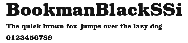 BookmanBlackSSi Preview