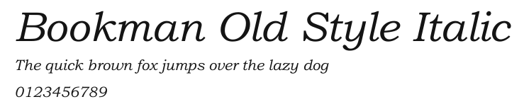 Bookman Old Style Italic Preview