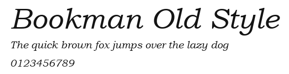 Bookman Old Style Preview