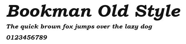 Bookman Old Style Preview