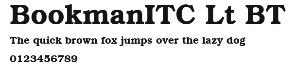 BookmanITC Lt BT Preview