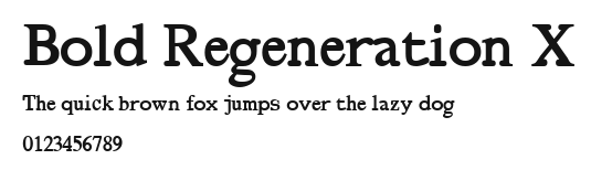 Bold Regeneration X .ttf