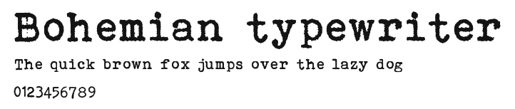 Bohemian typewriter.ttf