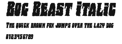 Bog Beast Italic Preview