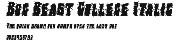 Bog Beast College Italic Preview