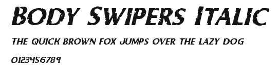Body Swipers Italic Preview