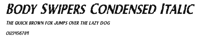Body Swipers Condensed Italic Preview