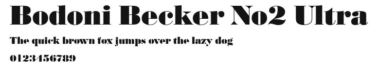 Bodoni Becker No2 Ultra Preview