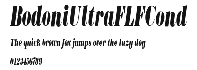 BodoniUltraFLFCond Preview