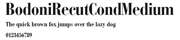 BodoniRecutCondMedium Preview