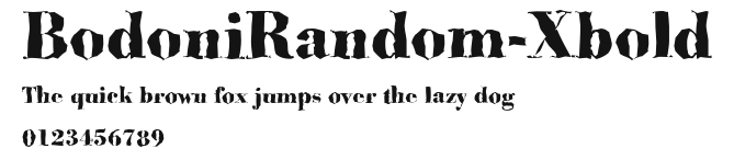 BodoniRandom-Xbold Preview