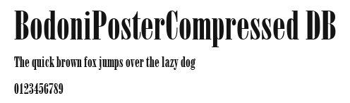 BodoniPosterCompressed DB Preview
