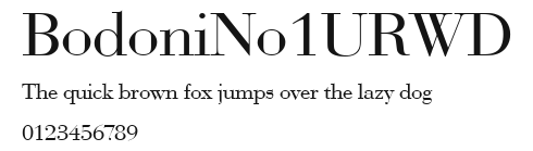 BodoniNo1URWD Preview