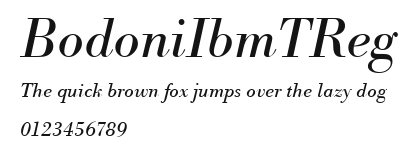 BodoniIbmTReg Preview