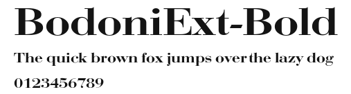 BodoniExt-Bold Preview