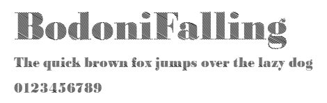 BodoniFalling Preview