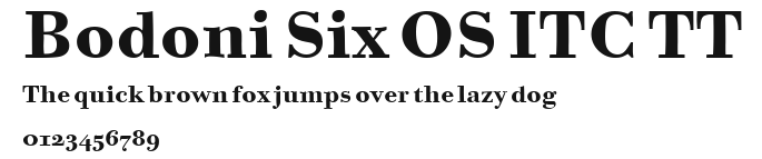 Bodoni Six OS ITC TT Preview