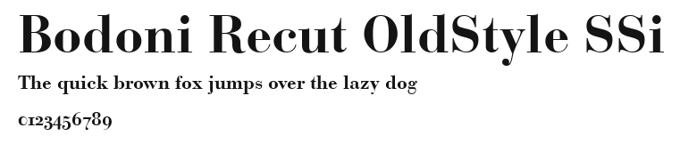 Bodoni Recut OldStyle SSi.ttf