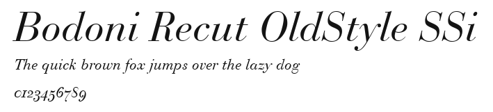 Bodoni Recut OldStyle SSi.ttf