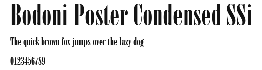 Bodoni Poster Condensed SSi.ttf
