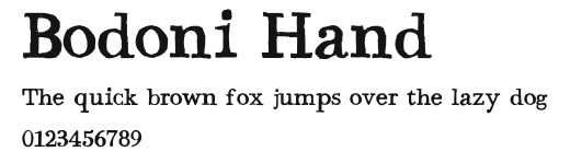 Bodoni Hand.otf