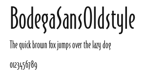 BodegaSansOldstyle Preview