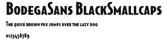 BodegaSans BlackSmallcaps Preview