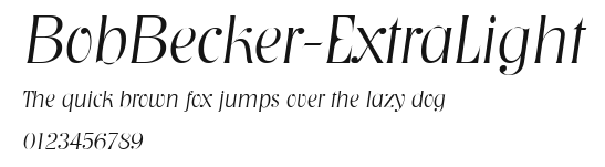 BobBecker-ExtraLight Preview