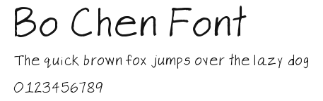 Bo Chen Font Preview