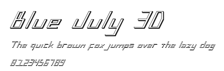 Blue July 3D.ttf