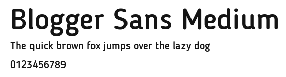 Blogger Sans Medium Preview