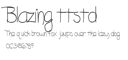 Blazing ttstd.ttf