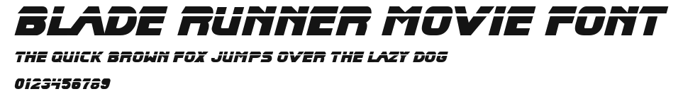 Blade Runner Movie Font Preview