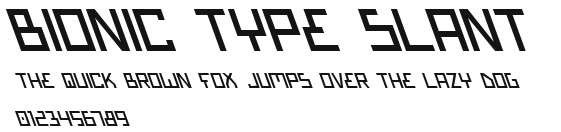 Bionic Type Slant Preview