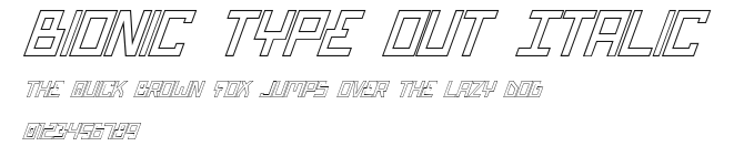 Bionic Type Out Italic Preview