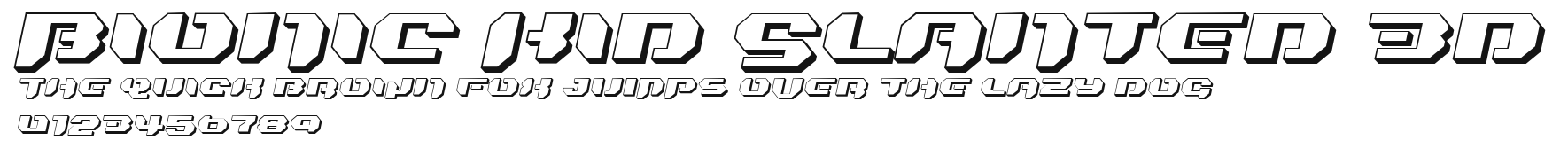 Bionic Kid Slanted 3d.ttf