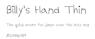 Billy's Hand Thin.ttf