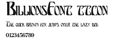 BillionsFont ttcon.ttf
