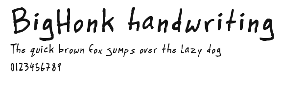 BigHonk handwriting Preview