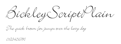 BickleyScriptPlain Preview