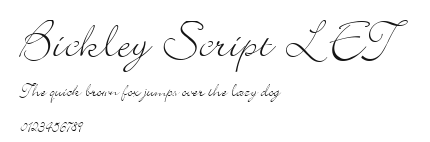 Bickley Script LET Preview