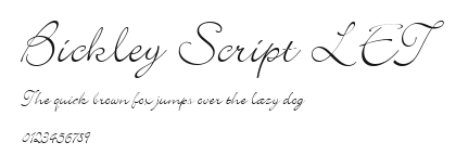 Bickley Script LET Preview