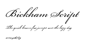 Bickham Script Preview