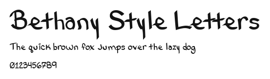 Bethany Style Letters.ttf