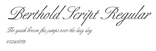 Berthold Script Regular Preview