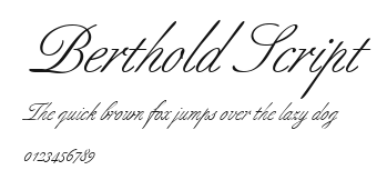 Berthold Script Preview